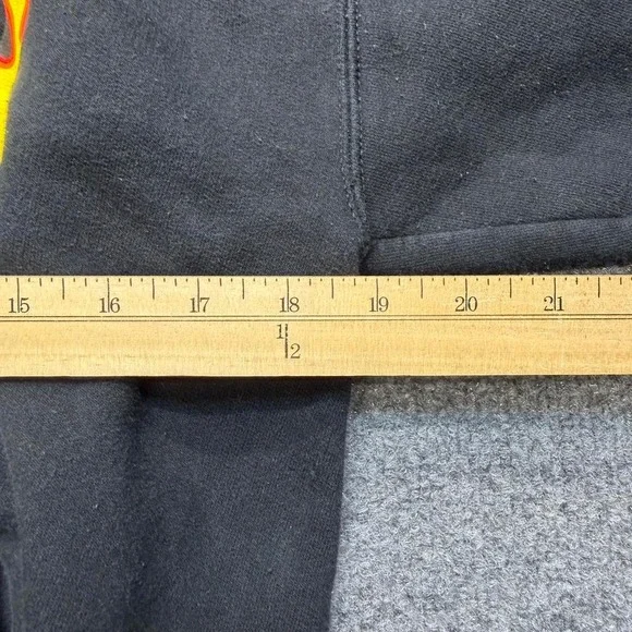 2000s thrasher skateboarding hoodie size M/L black with flames - Picture 4 of 7